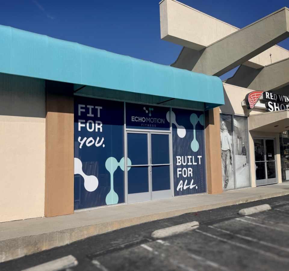 The Echo Motion Fitness storefront on Colorado Blvd in Pasadena